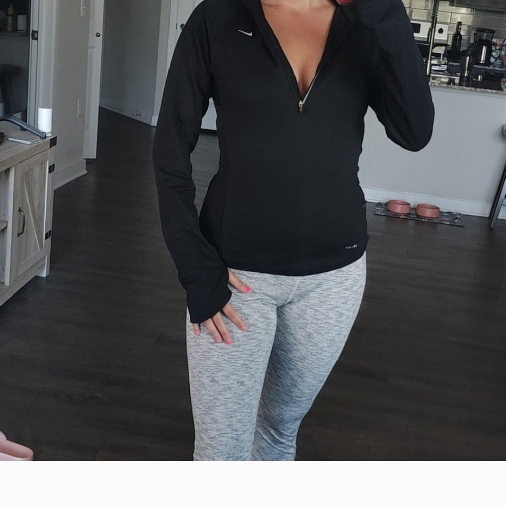 Nike Women's Black Zip-Up Sweatshirt